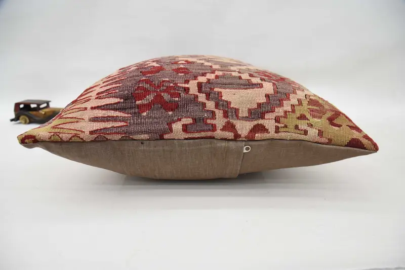 Boho Pillow, Pillow, 20x28 Pink Cushion Case, Southwestern Pillow Sham, Ethnical Kilim Rug Pillow, Vintage Kilim Throw Pillow - 6