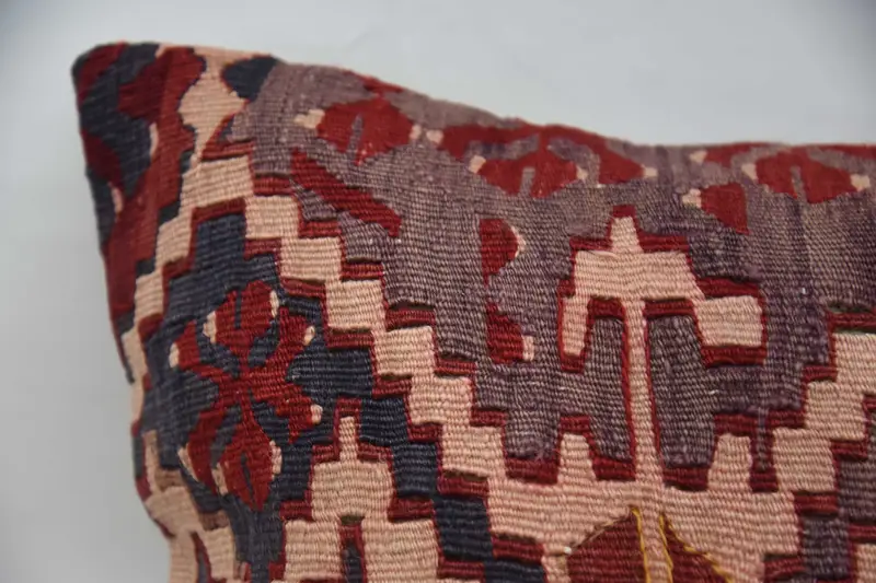 Boho Pillow, Pillow, 20x28 Pink Cushion Case, Southwestern Pillow Sham, Ethnical Kilim Rug Pillow, Vintage Kilim Throw Pillow - 2