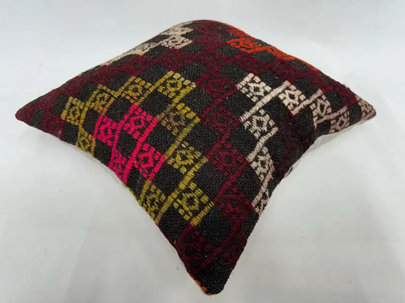 18x18 Brown Cushion, Antique Pillows, Aesthetic Pillow Cover, Neutral Throw Pillow Case, Home Decor Pillow, Pillow Cover, Vintage Kilim Pillow - 6