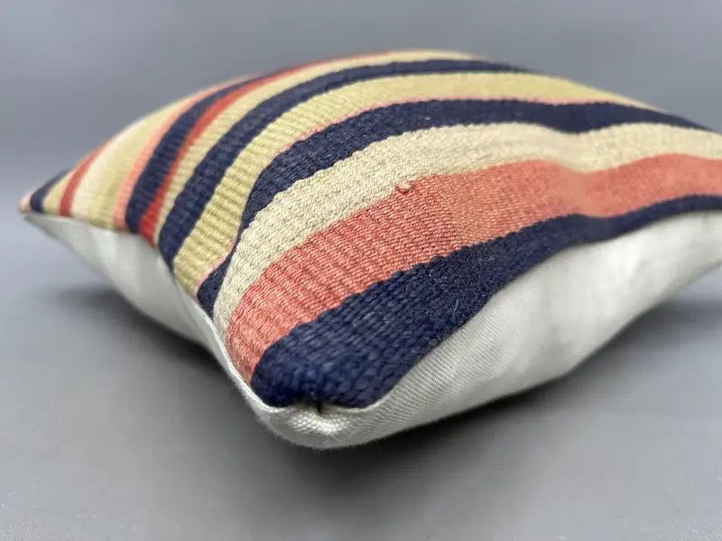 Pillow Case, Toss Pillow Cover, Boho Pillow, Kilim Pillow, Shabby Chic Cushion, Throw Kilim Pillow, Cozy Throw Cushion, 20x20 Beige Cushion Case - 6