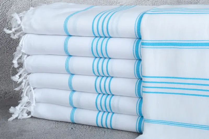 Favor de fiesta de viaje de niña, toalla a rayas de algodón 70x40, regalo para ella, regalo de aniversario de bodas, regalos de licenciatura, regalo de cumpleaños, toalla turca de monograma - 1