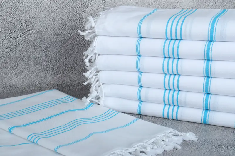 Favor de fiesta de viaje de niña, toalla a rayas de algodón 70x40, regalo para ella, regalo de aniversario de bodas, regalos de licenciatura, regalo de cumpleaños, toalla turca de monograma - 2