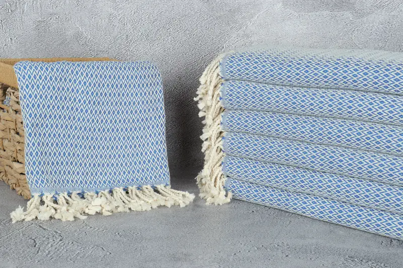 70x40 Cotton Diamond Towel, Valentines Day Gift Idea, Lightweight Turkish towel, Gift For Her, Summer Gift Ideas, Bachelor Gifts, Peshtemal Towel - 3