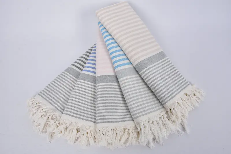 Housewarming Gift, Wedding Gift, Organic Tea Towel, Bathroom Towels, 40x18 Cotton Striped Terry Towel, Wedding Day Gift For Bride, Personalized Gift - 4
