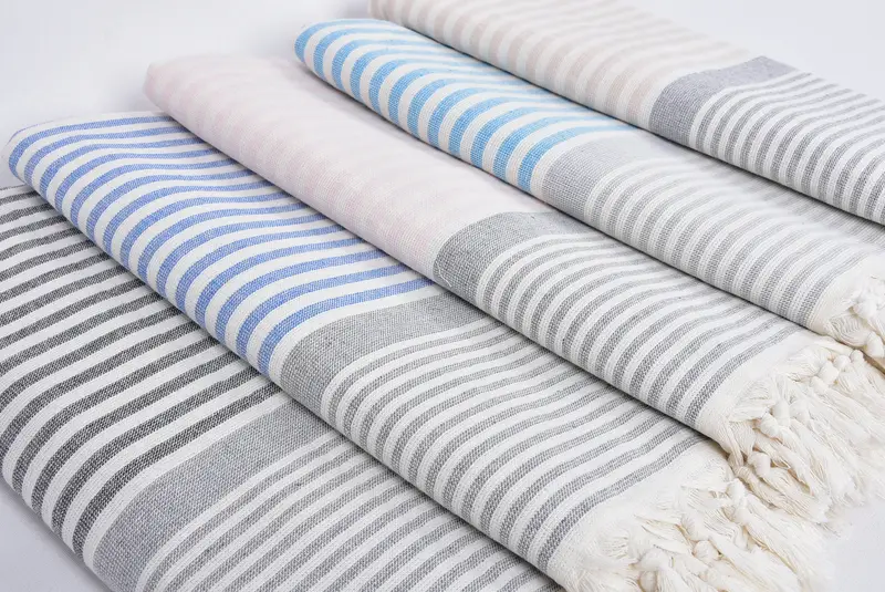 Housewarming Gift, Wedding Gift, Organic Tea Towel, Bathroom Towels, 40x18 Cotton Striped Terry Towel, Wedding Day Gift For Bride, Personalized Gift - 6