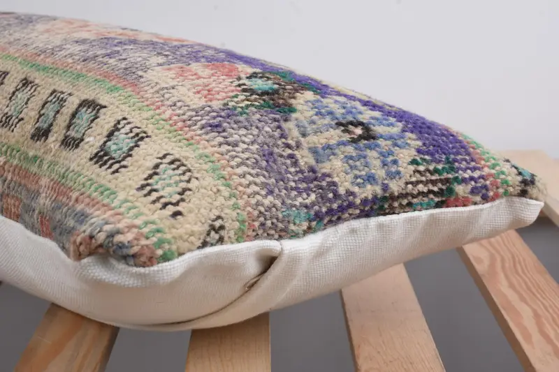 12x24 Purple Cushion Cover, Interior Designer Pillow, Pillow Sham, Antique Pillows, Bed Pillow, Aesthetic Cushion, Kilim Cushion Sham - 7
