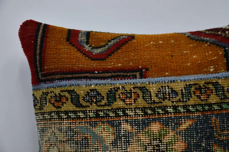 Kilim Pillow, Sofa Pillow Case, Outdoor Throw Pillow Case, Cushion Cover, 20x20 Orange Pillow, Tribal Cushion, Boho Pillow Sham Cover, Gift Pillow - 2