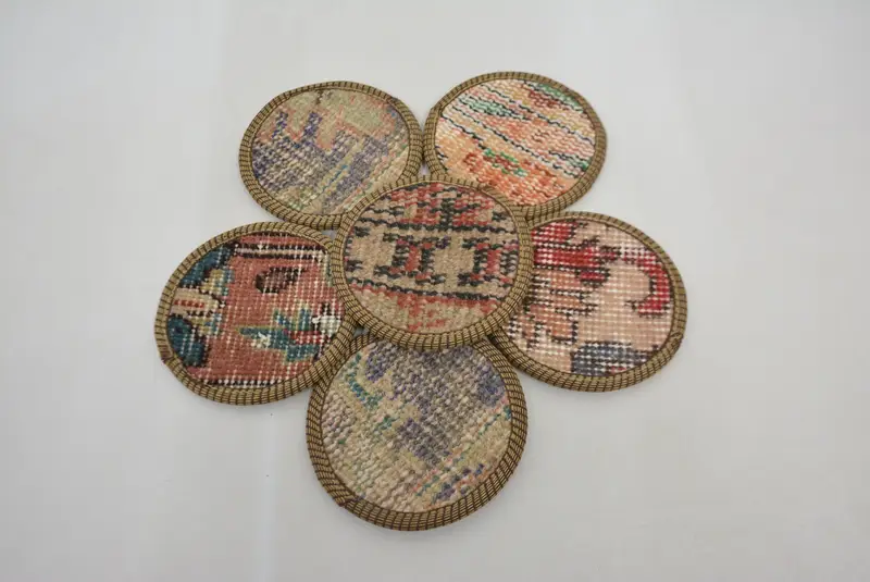 Montaña rusa Kilim azul y beige, montaña rusa única de decoración étnica del hogar