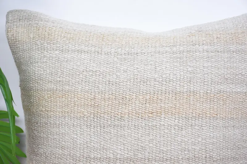 Rustic Pillow, Ethnical Kilim Rug Pillow, Cushion Cover, 16x16 White Pillow Sham, Kilim Pillow Cover, Retro Pillow Sham, Turkish Pillow - 2
