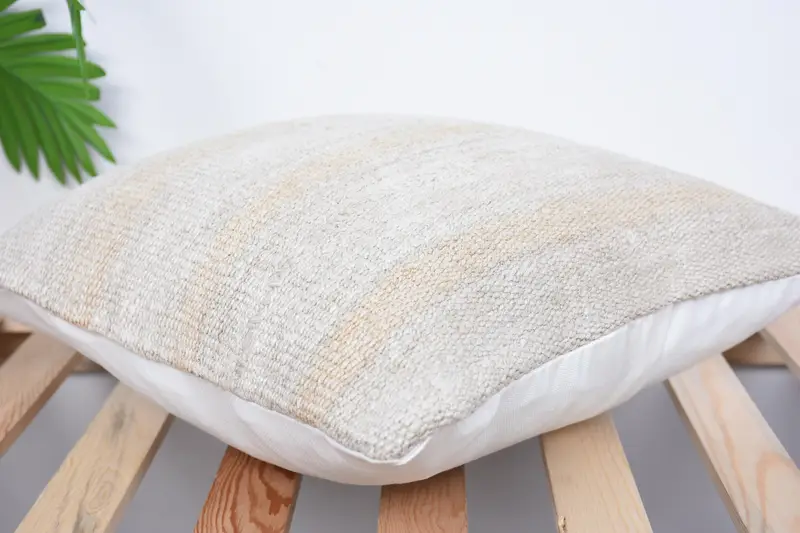 Rustic Pillow, Ethnical Kilim Rug Pillow, Cushion Cover, 16x16 White Pillow Sham, Kilim Pillow Cover, Retro Pillow Sham, Turkish Pillow - 6