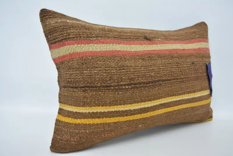 16x24 Brown Pillow Case, Accent Pillow, Turkish Pillow, Shabby Chic Pillow Sham, Boho Pillow, Cushion Cover, Vintage Kilim Pillow - 3