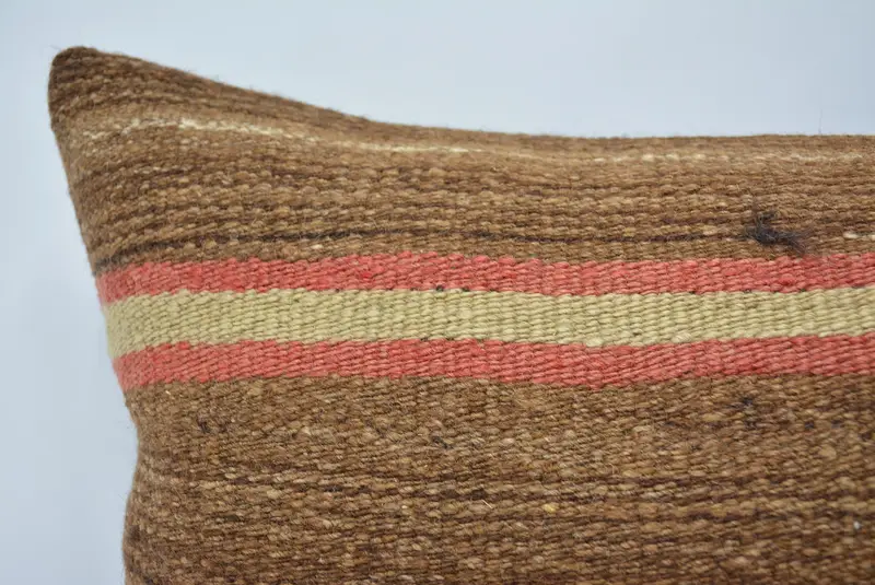16x24 Brown Pillow Case, Accent Pillow, Turkish Pillow, Shabby Chic Pillow Sham, Boho Pillow, Cushion Cover, Vintage Kilim Pillow - 2
