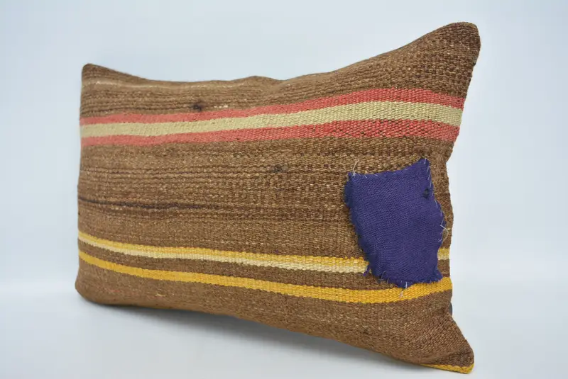 16x24 Brown Pillow Case, Accent Pillow, Turkish Pillow, Shabby Chic Pillow Sham, Boho Pillow, Cushion Cover, Vintage Kilim Pillow - 4