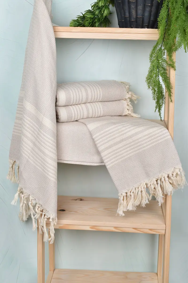 Personalized Towel, Custom Beach Towels, Gift For Her, Gift For Best Friend, Beach Size Towel, Custom Gift, 70x40 Cotton Striped Towel, Travel Towel - 6