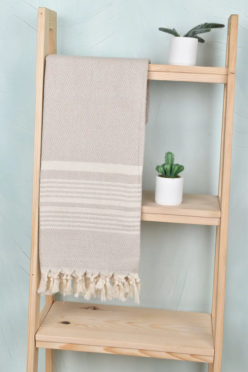 Personalized Towel, Custom Beach Towels, Gift For Her, Gift For Best Friend, Beach Size Towel, Custom Gift, 70x40 Cotton Striped Towel, Travel Towel - 8