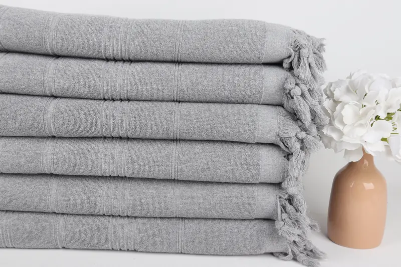 Personalized Bridesmaid Gift, Memorial Gift, 70x36 Cotton Striped Terry Towel, Monogrammed Turkish Towel, Lightweight towel, Custom Wedding Gift - 3