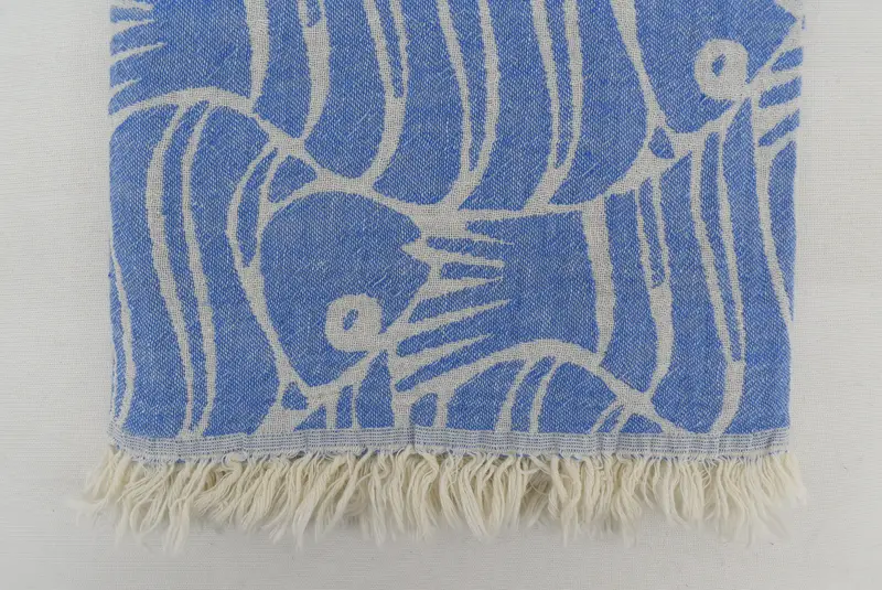 Welcome Wedding Gift, Quick-dry towel, Organic cotton Turkish peshtemal towel, 70x36 Cotton Fish Design Towel, Spa Towel, Gift For Her, Custom Gift - 5