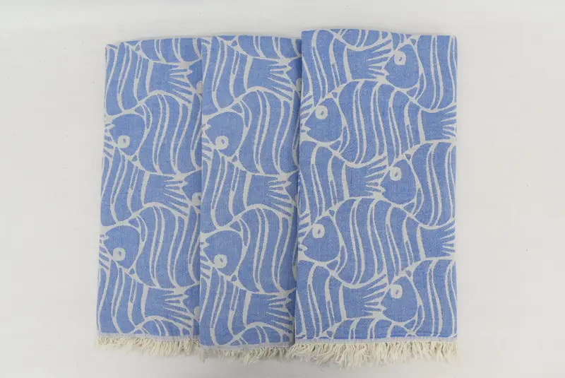 Welcome Wedding Gift, Quick-dry towel, Organic cotton Turkish peshtemal towel, 70x36 Cotton Fish Design Towel, Spa Towel, Gift For Her, Custom Gift - 6