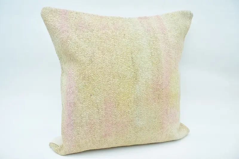 Pillow for Sofa, Boho Pillow, Vintage Throw Cushion Cover, Pillow Cover, 18x18 Beige Pillow Cover, Ethnic Pillow Cover Cushion, Vintage Kilim Pillow - 2