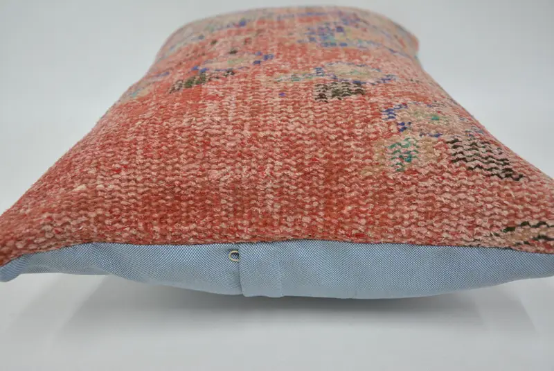 Pillow for Sofa, Home Decor Pillow, Turkish Bench Cushion Case, Pillow Cover, Kilim Pillow Cover, Bolster Cushion Cover, 16x24 Blue Pillow Cover - 5
