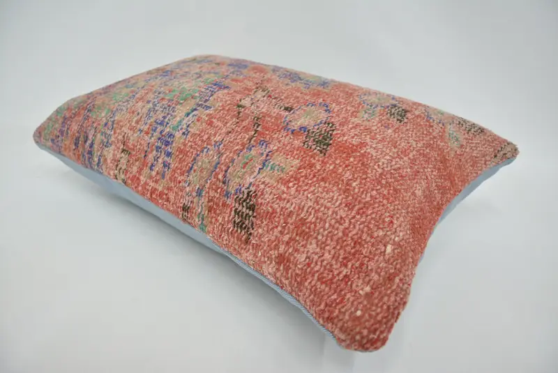 Pillow for Sofa, Home Decor Pillow, Turkish Bench Cushion Case, Pillow Cover, Kilim Pillow Cover, Bolster Cushion Cover, 16x24 Blue Pillow Cover - 6