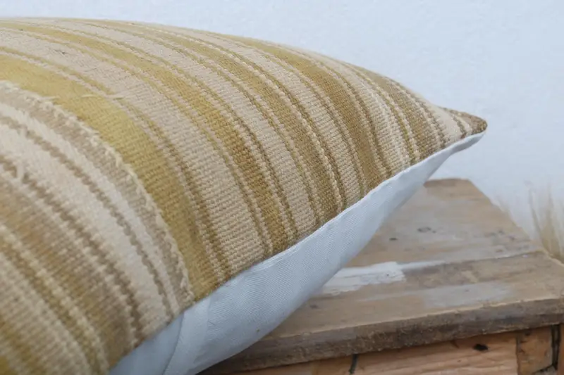 Pillow Case, Boho Pillow Sham Cover, Pillow for Couch, 18x18 Beige Pillow Cover, Outdoor Cushion Cover, Kilim Pillow Cover - 5