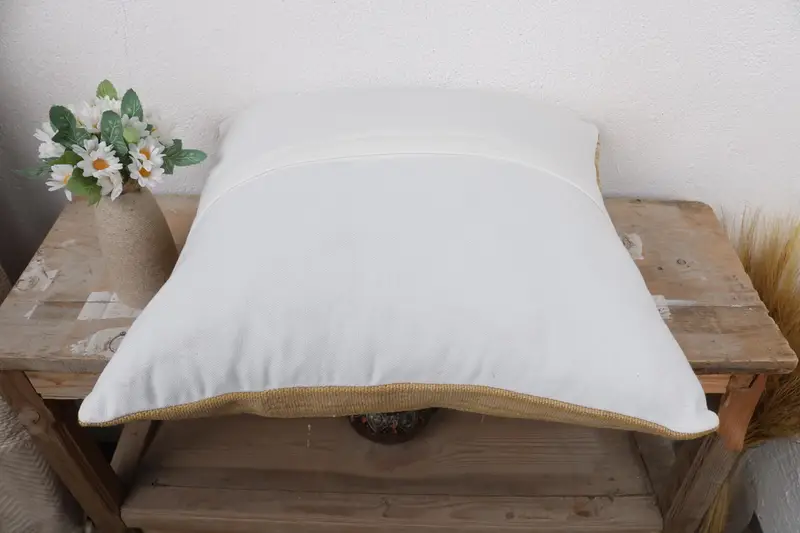 Pillow Case, Boho Pillow Sham Cover, Pillow for Couch, 18x18 Beige Pillow Cover, Outdoor Cushion Cover, Kilim Pillow Cover - 7