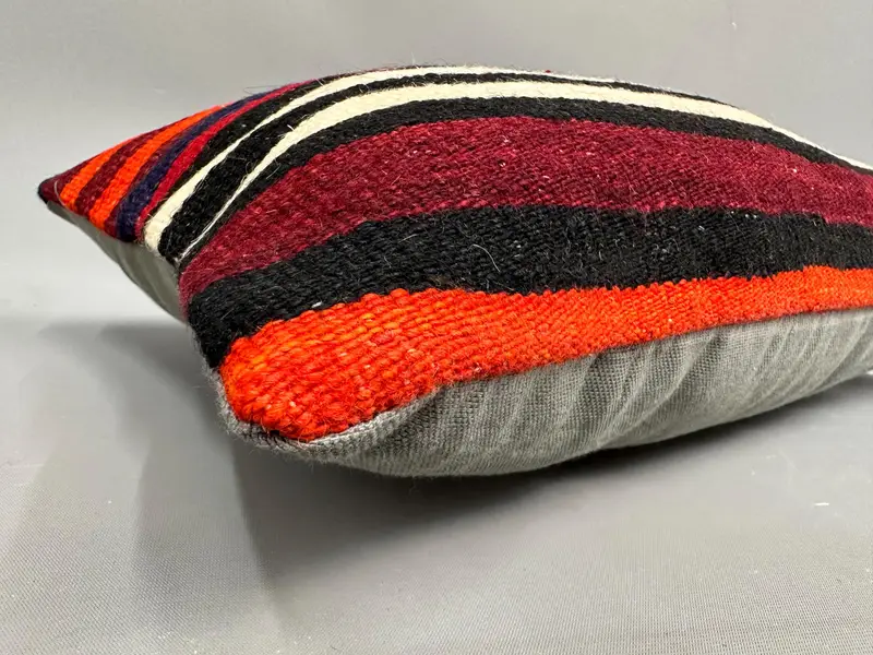 12x20 Orange Pillow Sham, Kilim Pillow, Bohemian Cushion Cushion, Pet Pillow Case, Vintage Kilim Pillow, Pillow, Kilim Cushion Sham - 6