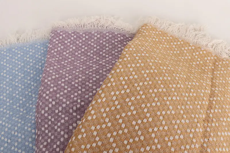 Bedspread, Woven Throw Blanket, 80x56 Cotton Herringbone Towel, Wedding Anniversary Gift, Gift For Coworker, Turkish Bedcover, Throw Blanket Couch - 6