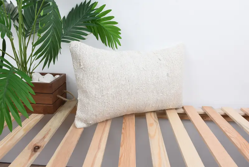 Antique Pillows, Muted Pillow Sham, One Of A Kind Cushion, Interior Designer Pillow, Cushion, 12x20 White Pillow Sham, Turkish Pillow - 4