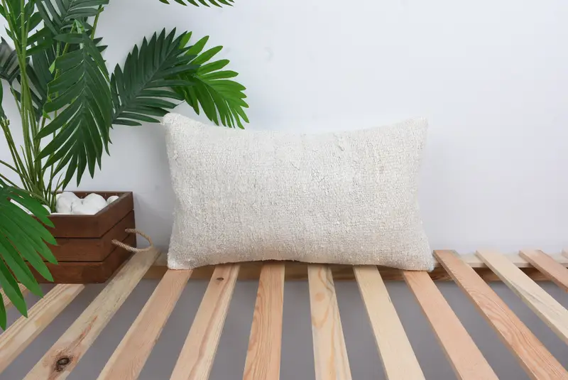 Antique Pillows, Muted Pillow Sham, One Of A Kind Cushion, Interior Designer Pillow, Cushion, 12x20 White Pillow Sham, Turkish Pillow - 1