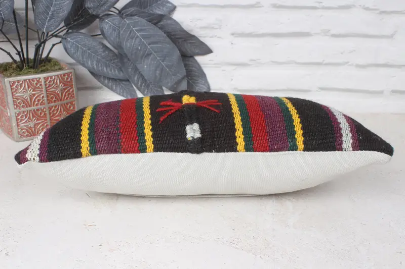 Pillow Sham, Boho Throw Cushion, Outdoor Cushion Case, Antique Pillows, Cozy Throw Pillow Sham, Turkish Pillow, 8x16 Red Cushion, Gift Pillow - 5