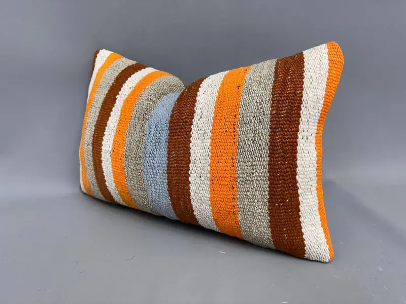 12x20 White Cushion Cover, Muted Pillow Case, Vintage Kilim Throw Pillow, Yoga Cushion Cover, Kilim Pillow Cover, Throw Kilim Pillow, Pillow - 3