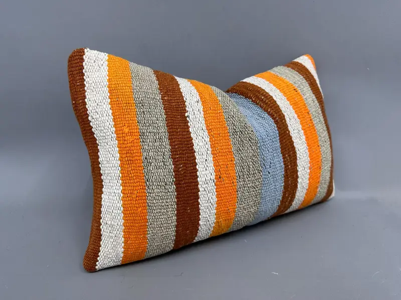 12x20 White Cushion Cover, Muted Pillow Case, Vintage Kilim Throw Pillow, Yoga Cushion Cover, Kilim Pillow Cover, Throw Kilim Pillow, Pillow - 2