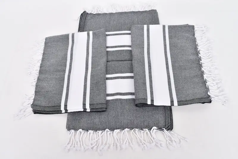 Kız Gezi Partisi Favor, Türk Çay Havlusu, Monogram El Havlusu, Türk El Havlusu, 36x24 Pamuklu Çizgili Havlu, Anne Hediye, Düğün Günü için Hediye - 6