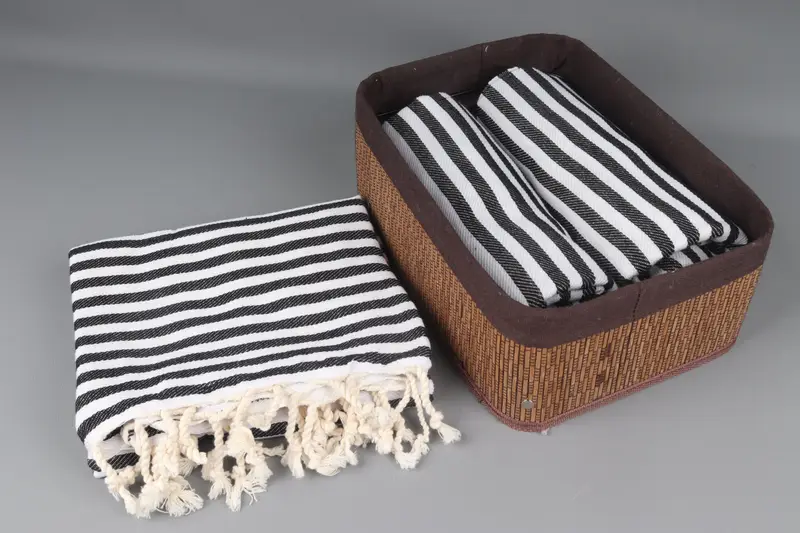 Summer Gift, Bachelor Bachelorette Party Favors, Bridesmaid Gifts, Luxury Turkish Bath Towel, Bridal Party Gifts, 70x40 Cotton Striped Towel - 5