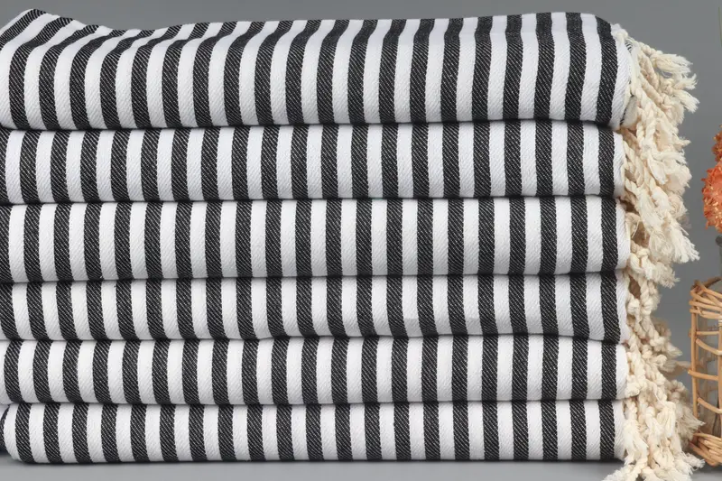 Summer Gift, Bachelor Bachelorette Party Favors, Bridesmaid Gifts, Luxury Turkish Bath Towel, Bridal Party Gifts, 70x40 Cotton Striped Towel - 2