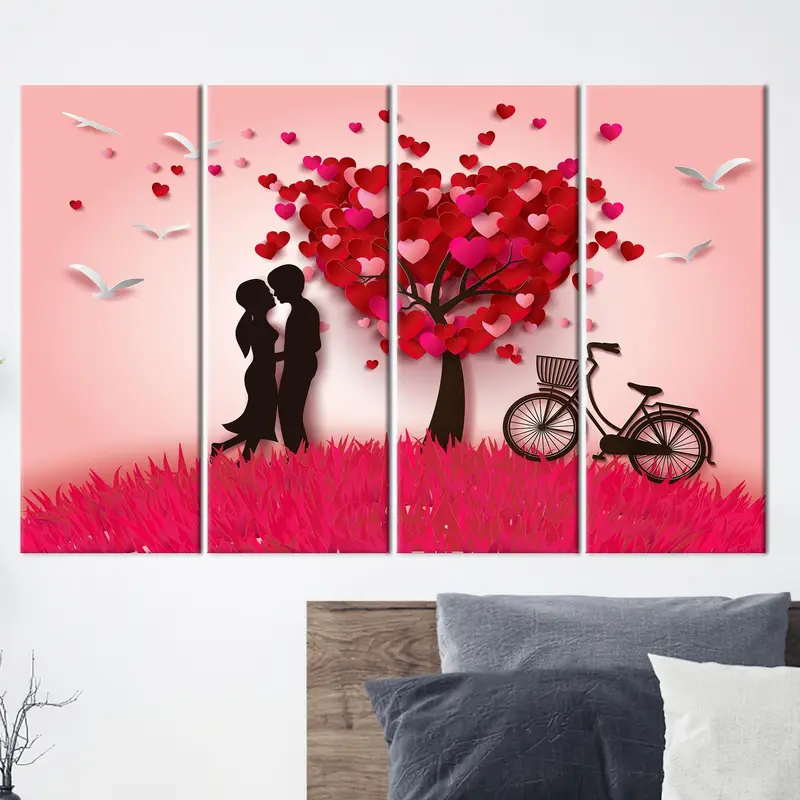 Gift for Couple, Love Canvas Art, Pink Wall Decor, Girl Room Decor, Gift for Girl, Valentines Day Gift, Romantic Canvas Art, Wall Art, - 6