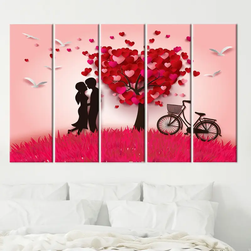 Gift for Couple, Love Canvas Art, Pink Wall Decor, Girl Room Decor, Gift for Girl, Valentines Day Gift, Romantic Canvas Art, Wall Art, - 7