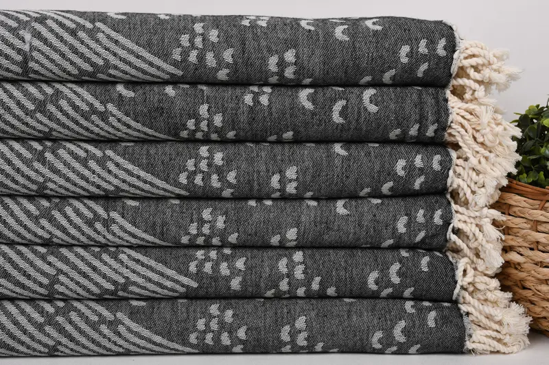 Wedding Hand Made Gift, Handmade Gift, Bachelor Gifts, Peshtemal Towel USA, 68x40 Cotton Mountain Design Towel, Memorial Gift, Fouta towel - 3
