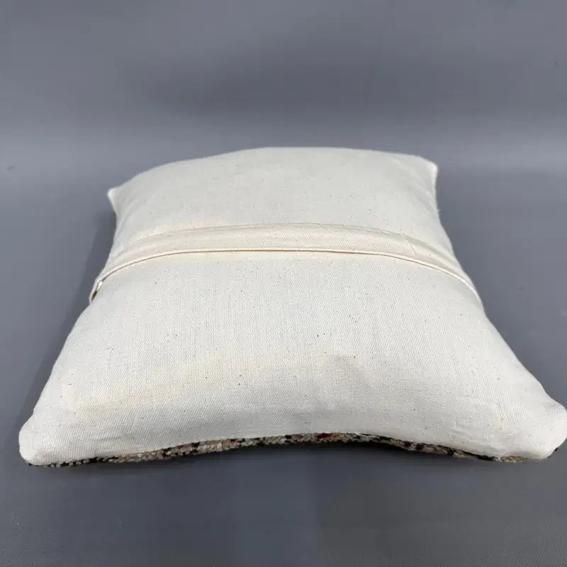 12x12 Beige Pillow Case, Boho Chic Pillow Sham, Throw Kilim Pillow, Pillow, Pillow for Sofa, Pillow for Couch, Turkish Rugs Cushion Cover - 7