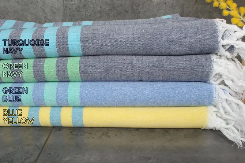 Custom Beach Towel Organic Cotton Striped Beige LGBTQ, 36x71 Inches