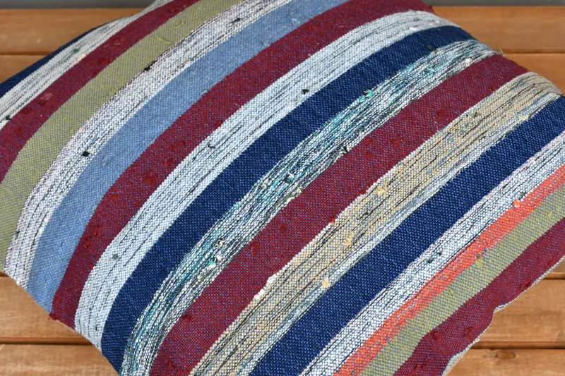 Pillow Case, Ethnical Kilim Rug Pillow, Wool Kilim Pillow Cushion Cover, 18x18 Blue Cushion Case, Throw Kilim Pillow, Turkish Pillow - 3