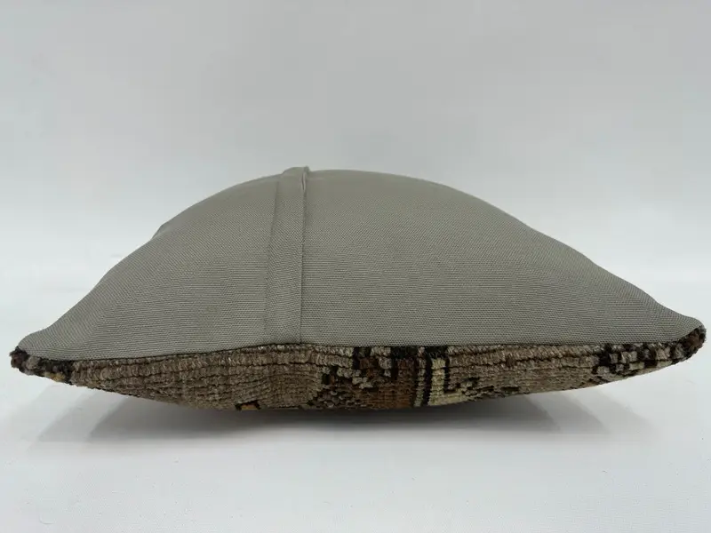 Cushion Case, 16x16 Beige Pillow Sham, Kilim Pillow Cover, Turkish Pillow, Outdoor Patio Pillow Cover, Turkish Kilim Pillow, Yoga Cushion Cover - 7