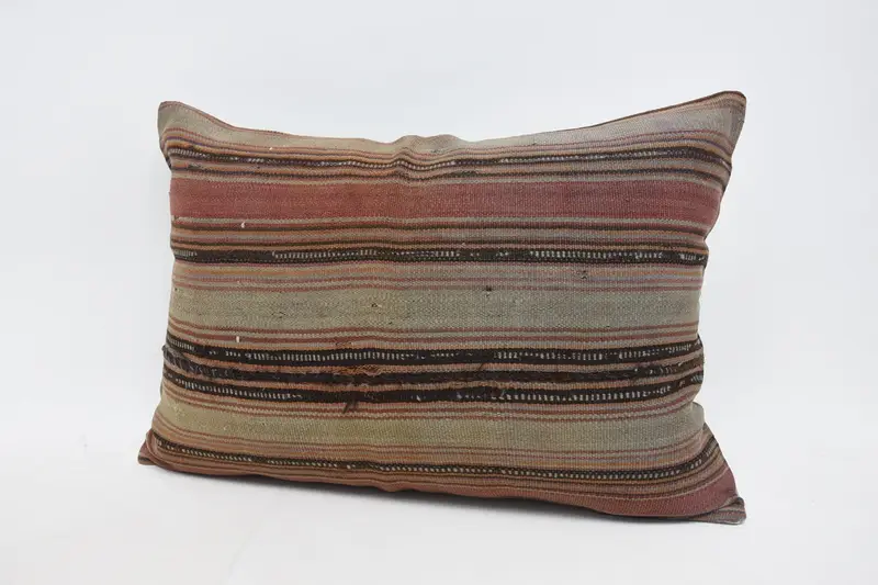 Office Chair Pillow Cover, Retro Pillow Cover, Pillow for Sofa, Pillow Cover, 20x28 Beige Cushion, Turkish Kilim Pillow, Pillow for Couch - 4