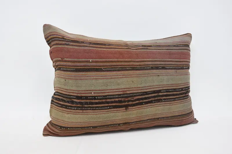 Office Chair Pillow Cover, Retro Pillow Cover, Pillow for Sofa, Pillow Cover, 20x28 Beige Cushion, Turkish Kilim Pillow, Pillow for Couch - 3
