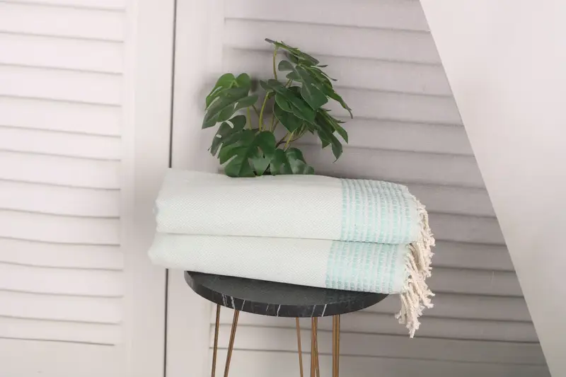 Summer Gift, Wedding For Favor, Personalized Hand Towel, Beach Theme Wedding Gift, 40x20 Cotton Striped Towel, Small Bath Towels, Bathroom Towels - 3
