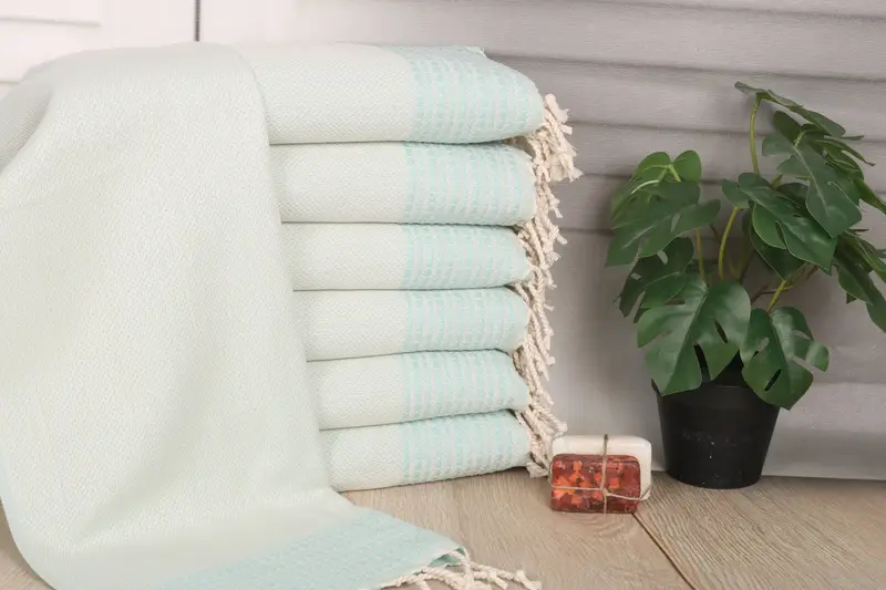 Summer Gift, Wedding For Favor, Personalized Hand Towel, Beach Theme Wedding Gift, 40x20 Cotton Striped Towel, Small Bath Towels, Bathroom Towels - 1