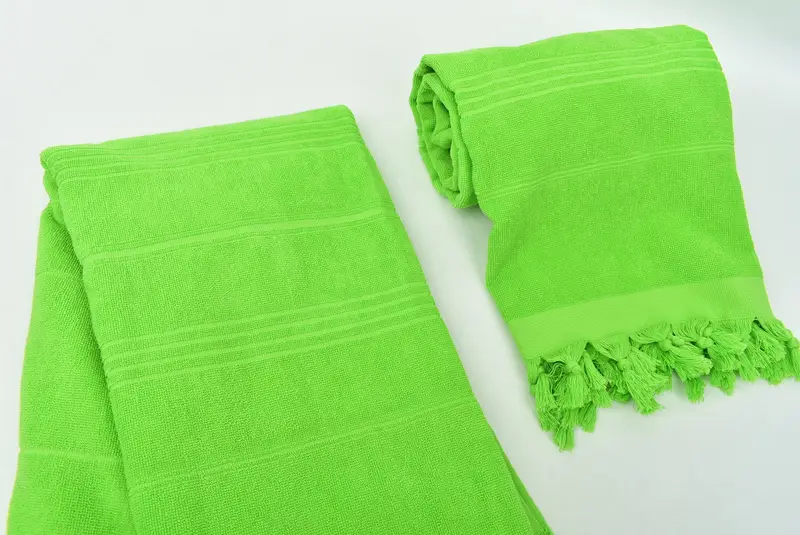 70x36 Cotton Striped Terry Towel, Sand-resistant towel, Sand-Resistant Peshtemal, Housewarming Gift, Turkish Towel Set, Bridal Gifts, Handmade Gift - 7