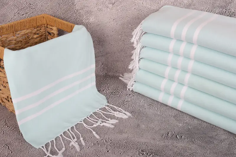 Personalized Gift For Her, Monogrammed Hand Towel, 40x20 Cotton Striped Towel, Best Wedding Gift, Turkish Hand Towel, Personalized Gifts, Xmas Gifts - 3
